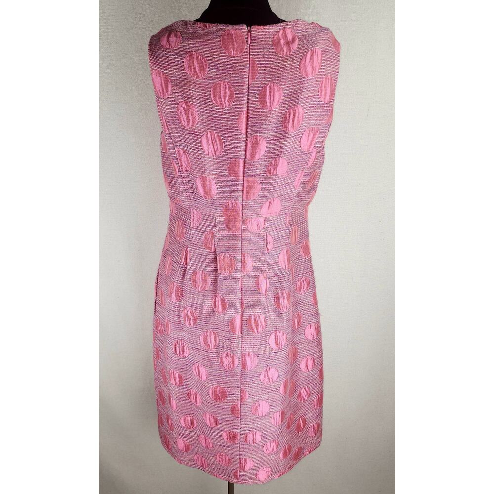 Per Se Dress Womens 8 Pink Polkadot  Preppy Retroglam, Modern Royalty, Tweed - Picture 4 of 10